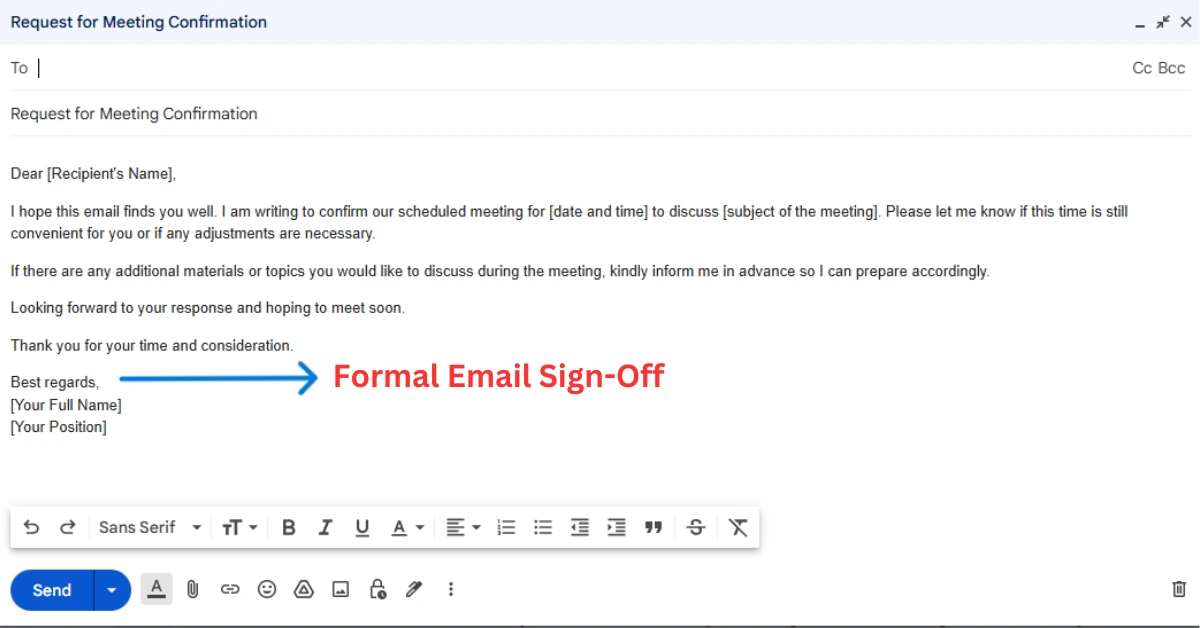 Formal Email Sign-Off