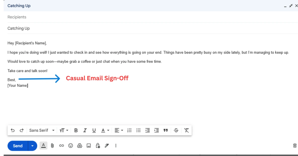 Casual Email Sign-Off