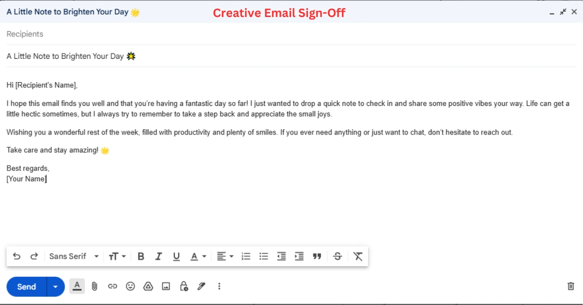 Creative Email Sign-Off